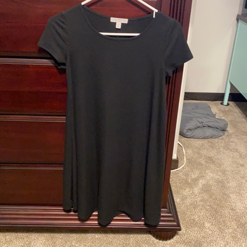 Black Flowing Box Dress
